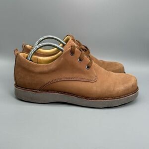 Samuel Hubbard Free Oxford Mens 9.5 Brown Tan Leather Shoes Lace Up Low Sneakers